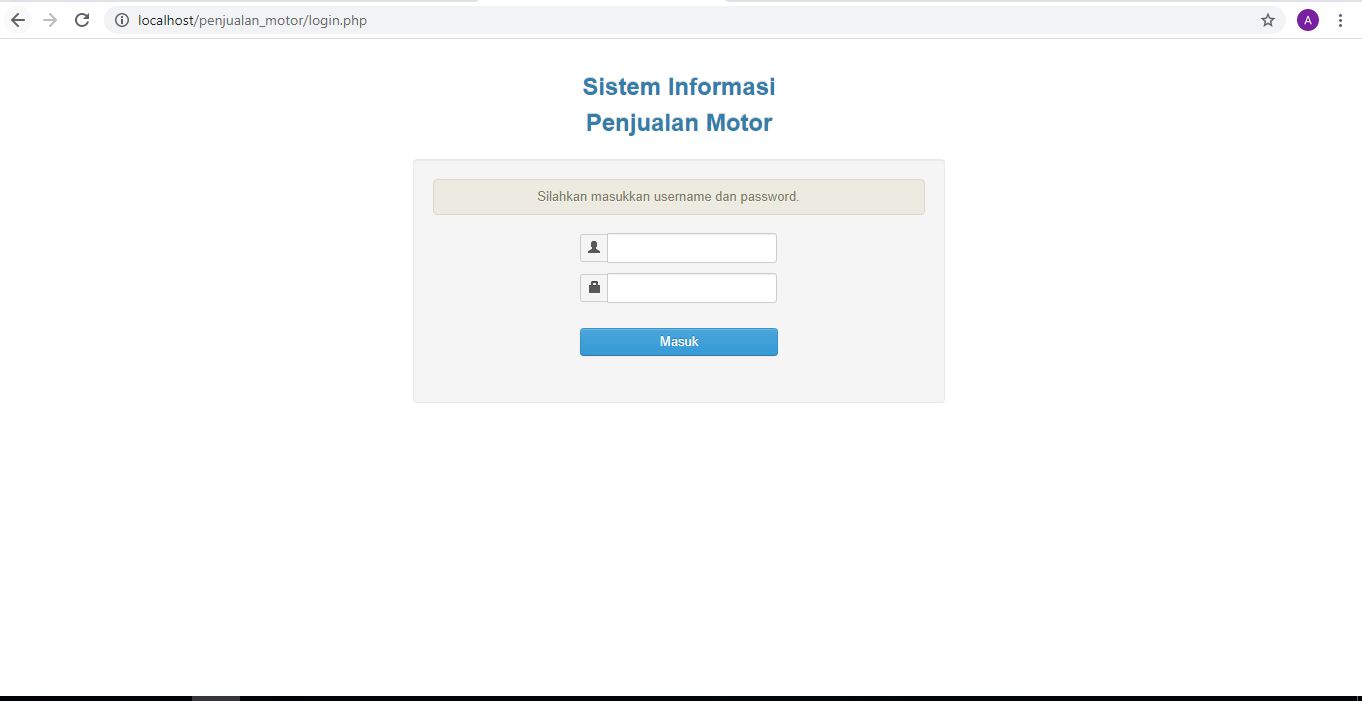 Aplikasi Penjualan Motor PHP