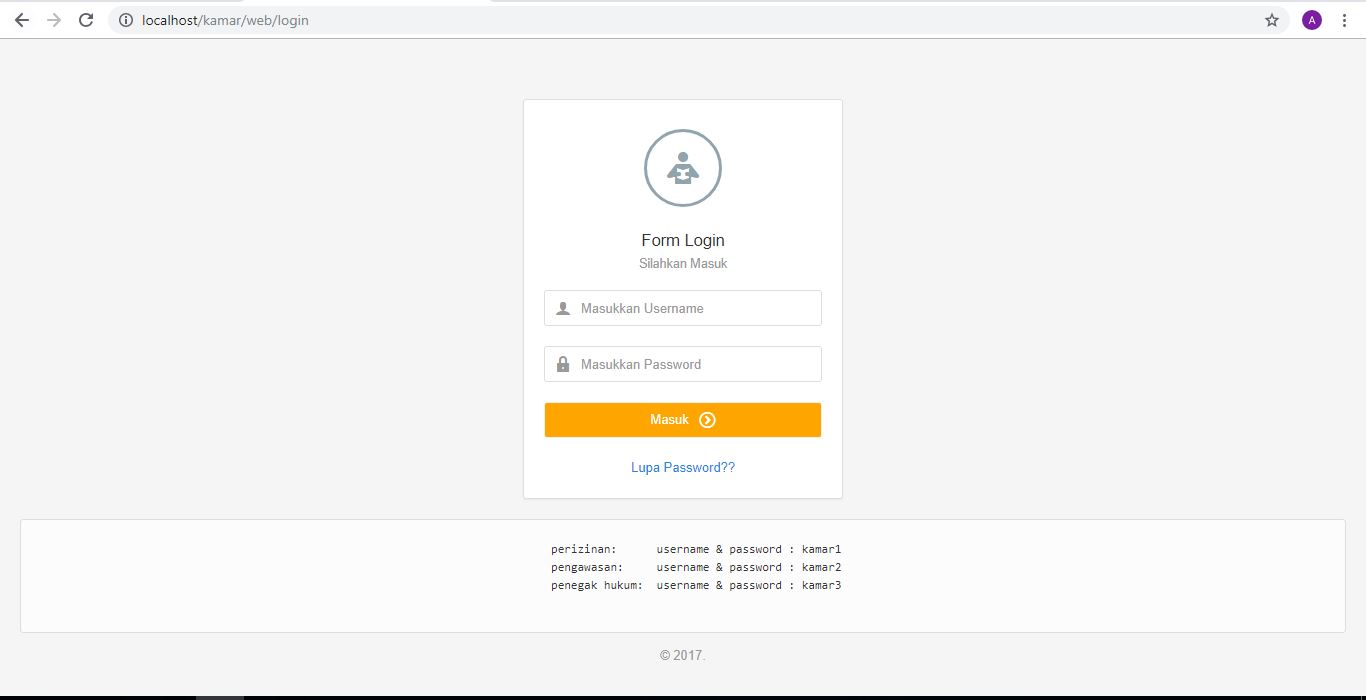 Aplikasi Perizinan dan Pengawasan Perusahaan Codeigniter