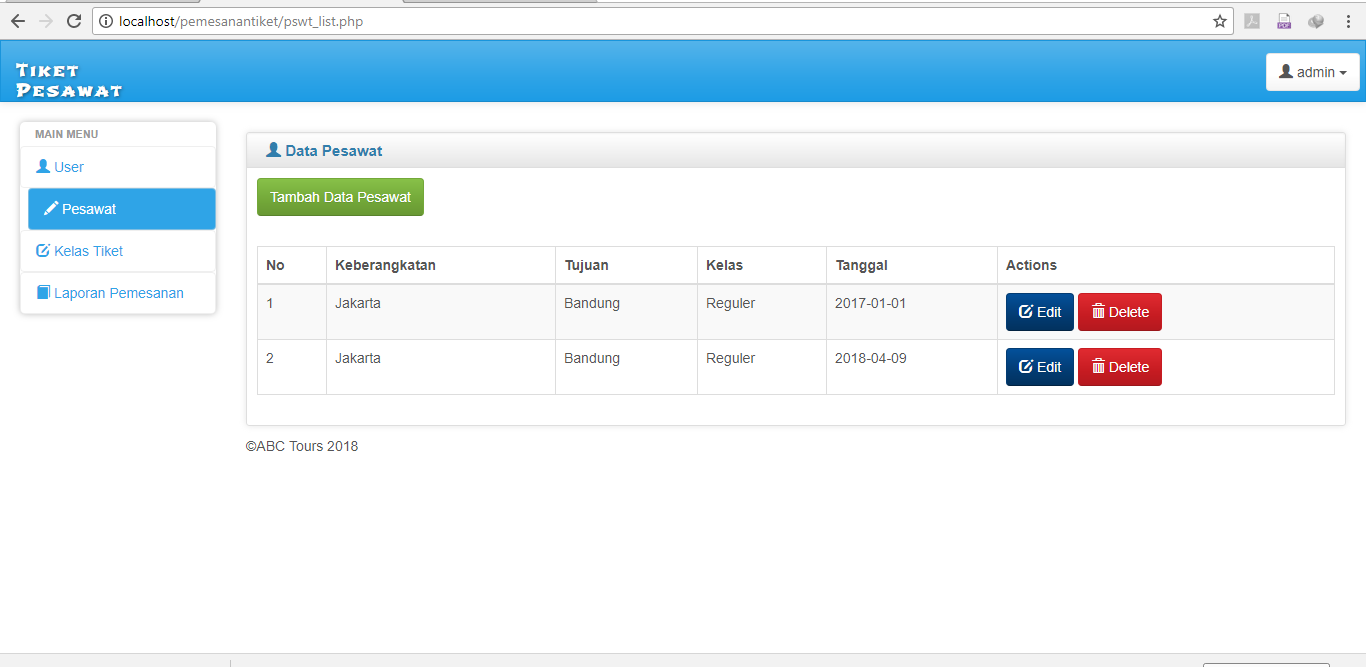 Aplikasi Pemensanan Tiket Pesawat Sederhana
