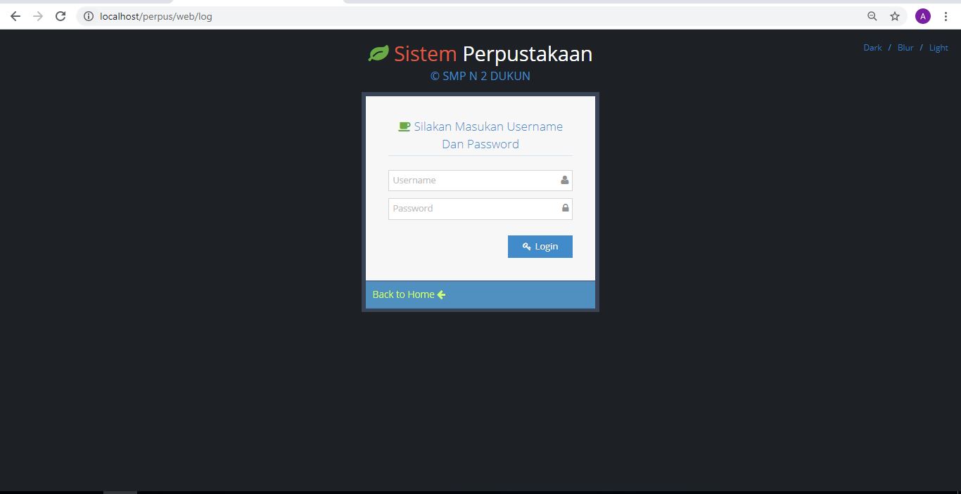 Sistem informasi Perpustakaan Codeigniter